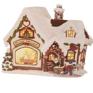 Mrs Claus Baked Goods Lighted Christmas Village House 2008 Northern Wonderland C